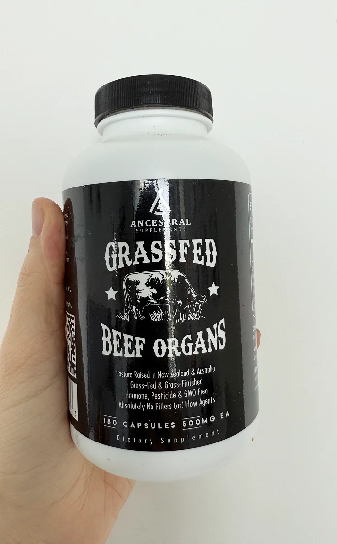 Ancestral Supplements bottle, front